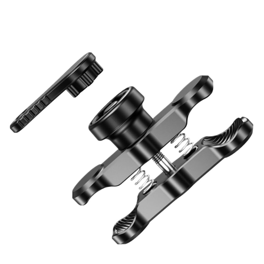 Support de Montage pour tête sphérique de 25mm, antivol, Bras à Double Prise, Support de téléphone de Moto, Bras de Serrage en Aluminium de 9cm