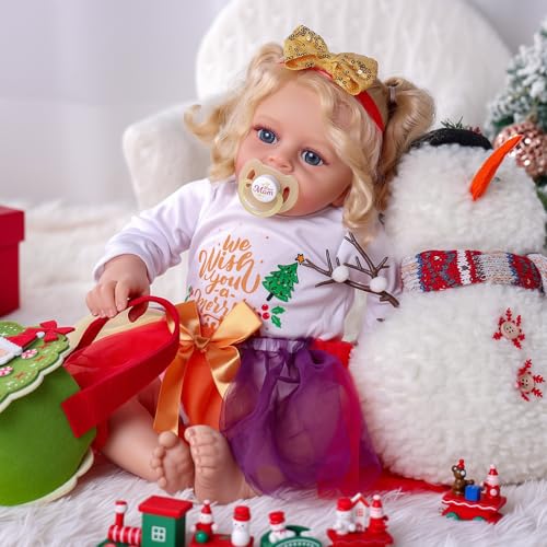 Muñeca Reborn Bebé Realista 18 Pulgadas Rubia miniatura 4
