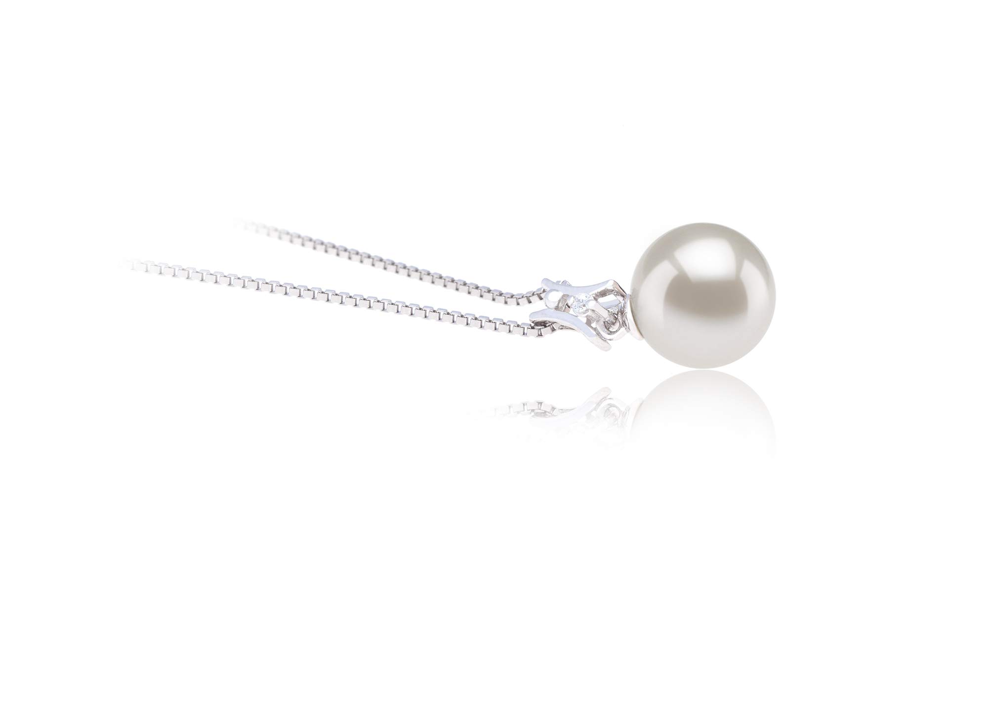 Lauren White 9-10mm AAAA Quality Freshwater 925 Sterling Silver Cultured Pearl Pendant For Women