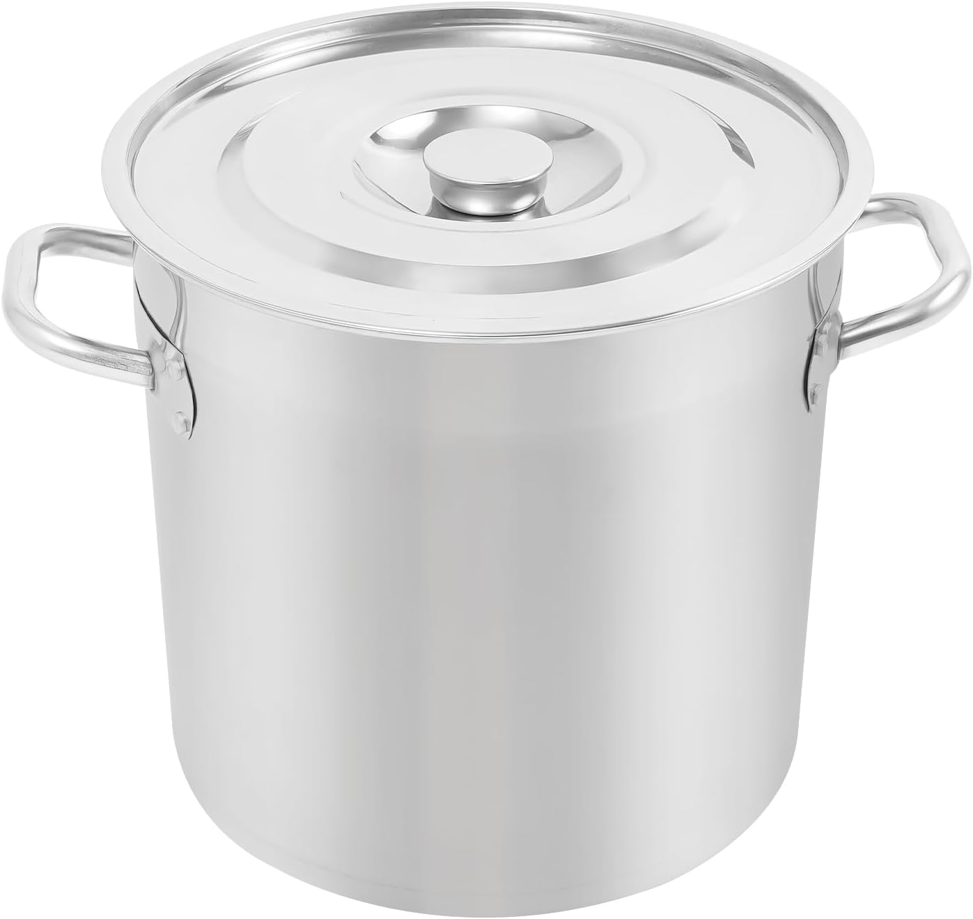 22 Quarts Stock Pot with Lid, Large Pots for Cooking Stainless Steel Stockpots Deep Cooking Pot Canning Cookware Heavy Duty Induction Soup Pot (22 Quarts)