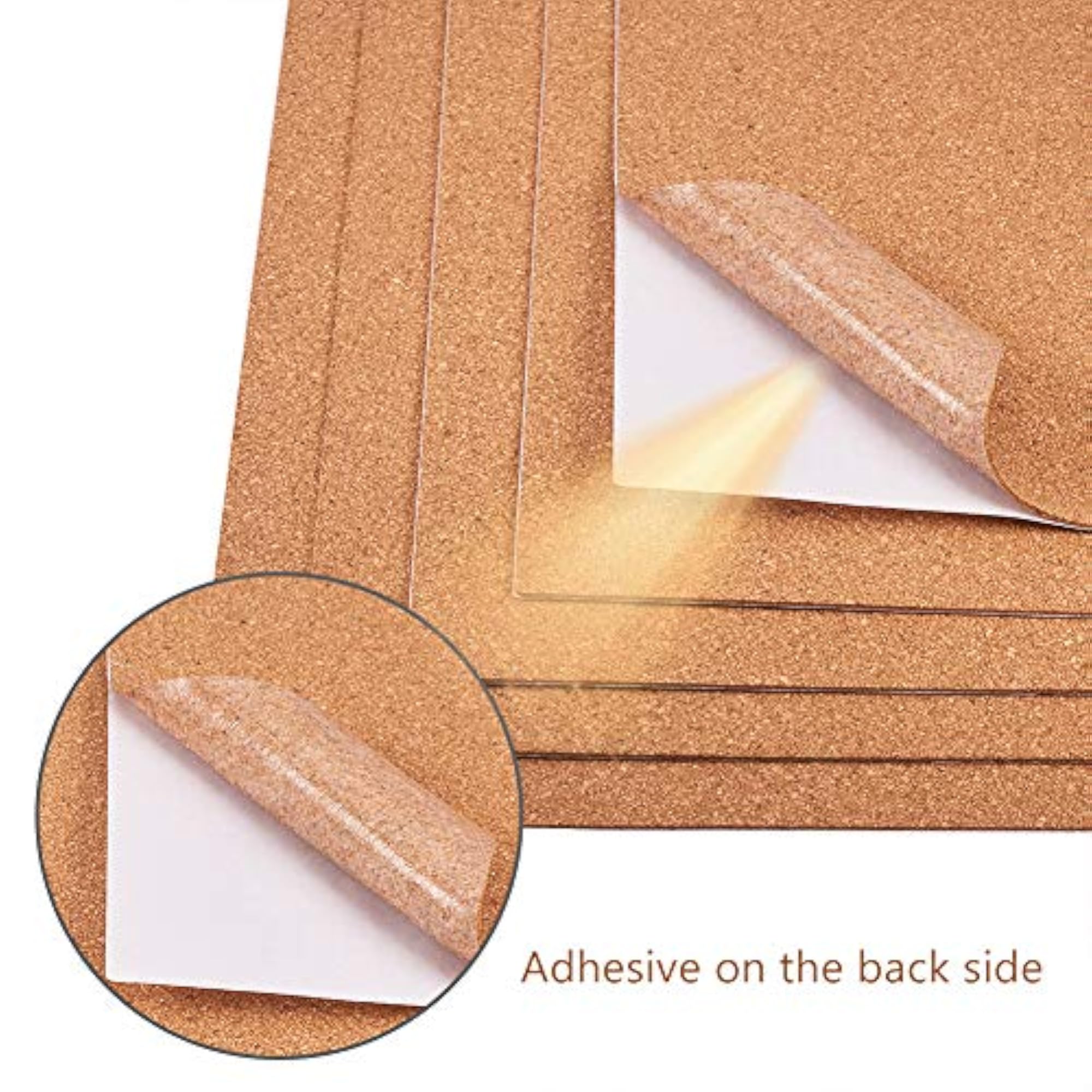 8 Pack A4 Size Self-Adhesive Cork Sheets