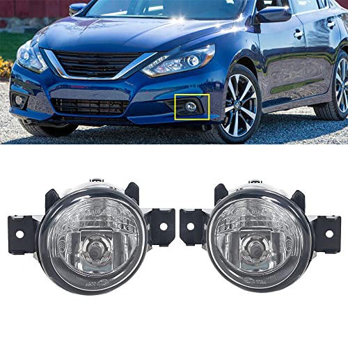 JESYMBX For Nissan Altima 2016 2017 2018 Front Bumper Clear Lights Fog Lights with Bulbs Right Passenger Sider