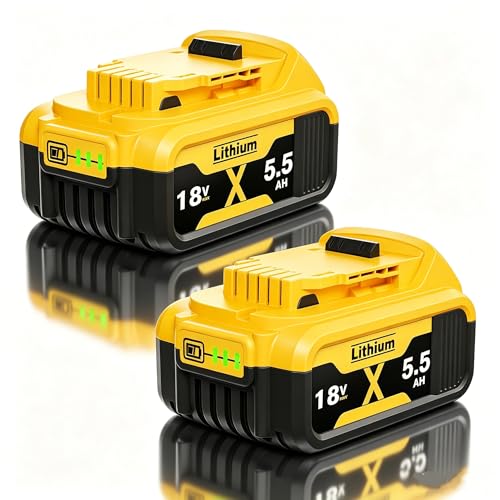 2 X 18V Battery Replacement for Dewalt Battery 18V DCB184 DCB200 DCB180 DCB182 DCB181 DCB201 DCB204 DCB183 DCB185 DCB203 Batteries with LED Indicator