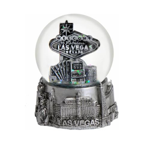 Las Vegas 65mm Snow Globe - Silver Cover