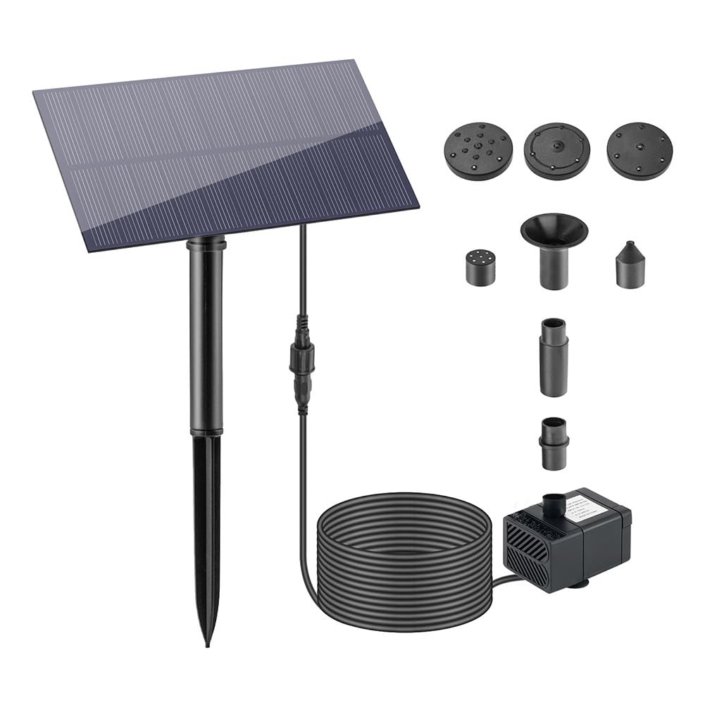 paneles solares, 5W 5V Panel de energía solar Bomba agua Decoración jardín con