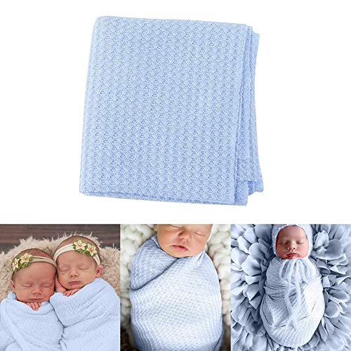 Uposao Baby Newborn Photo Props Wrap, Blue, 30cm x 130cm, Cotton Rayon, Unisex, Newborn Photography Blanket
