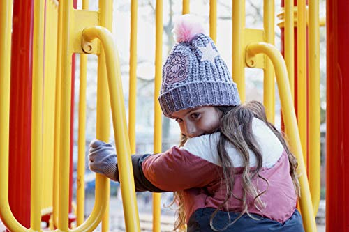 LOL Surprise Soft Chenille Winter Hat & Gloves Set for Girls with Pompom and LOL Doll Patches Grey4