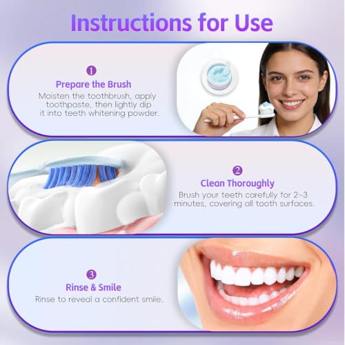 Image of Teeth Whitening Powder - Upgraded Pap + Hydroxyapatite Tooth Powder for Sensitive, Natural Teeth Whitening for Enamel Safe, Remineralizing Tooth Powder Toothpaste for Deep Clean Coffee Stain Removal