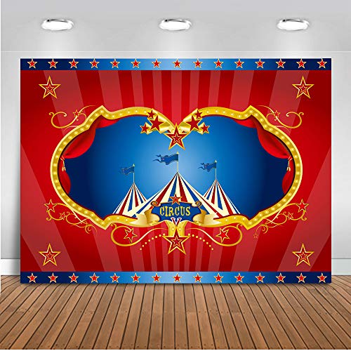 Mehofoto Circus Carpa Fotografía Fondo 7x5ft Vinilo Circo Carnaval Niños Fiesta de cumpleaños Banner Feria Feria Recién nacido Bebé Fotografía Fondo