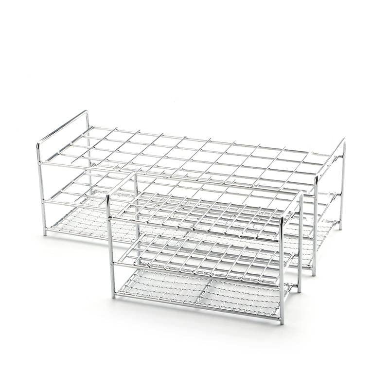 1Pcs Stainless Steel 40 Holes Or 50 Holes Wire Test Tube Rack Centritube Tube Holder For 13/16/17/19/21/26/30/32mm Test Tube (Size : 30mm 40holes)
