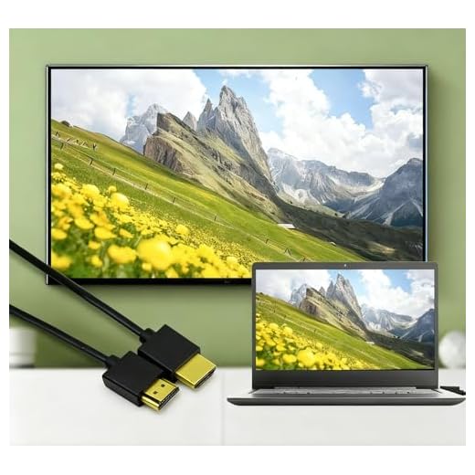 Flexible & Slim HDMI Cable 10FT, Soft & Ultra-Thin HDMI to HDMI Cord Support 4K@60Hz/2160P/1080P