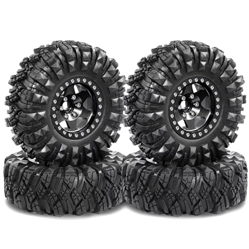 Roue Pneus RC 1.9 Anti-Déjantage Aluminium pour Améliorer Franchissement TRX4 SCX10