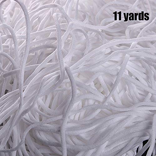 11 Yard(10m) Elastic Strap White Earloop Cord Stretchy Ear Tie Rope Handmade String