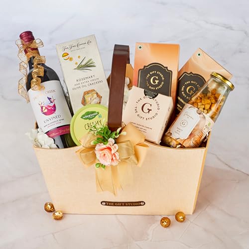 THE GIFT STUDIO.COM Gourmet Party Hamper | Almond Brittle, Cheese...
