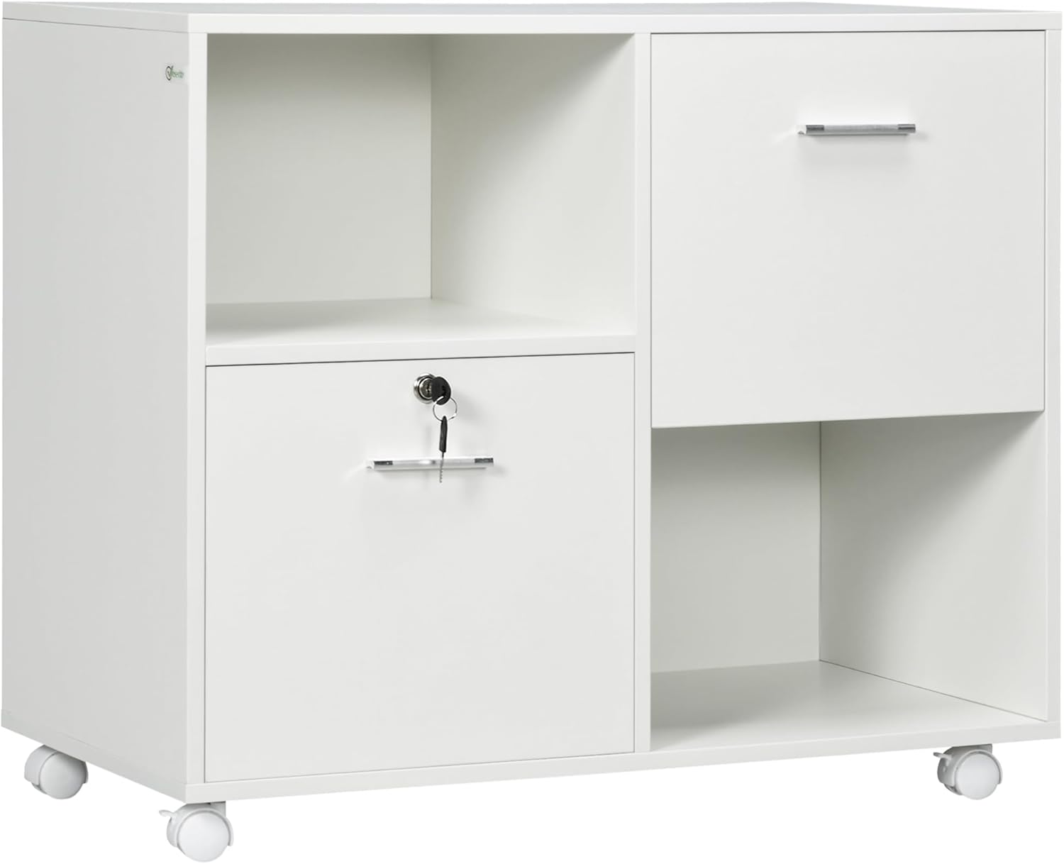 Vinsetto Lateral File with Drawers and Lock, Mobile Printer