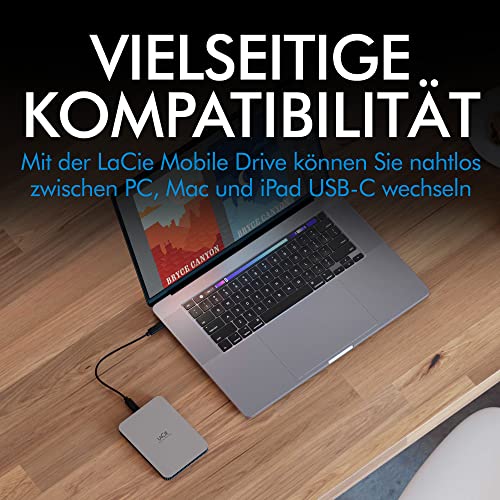 LaCie Mobile Drive Moon 2TB USB-C externe Festplatte