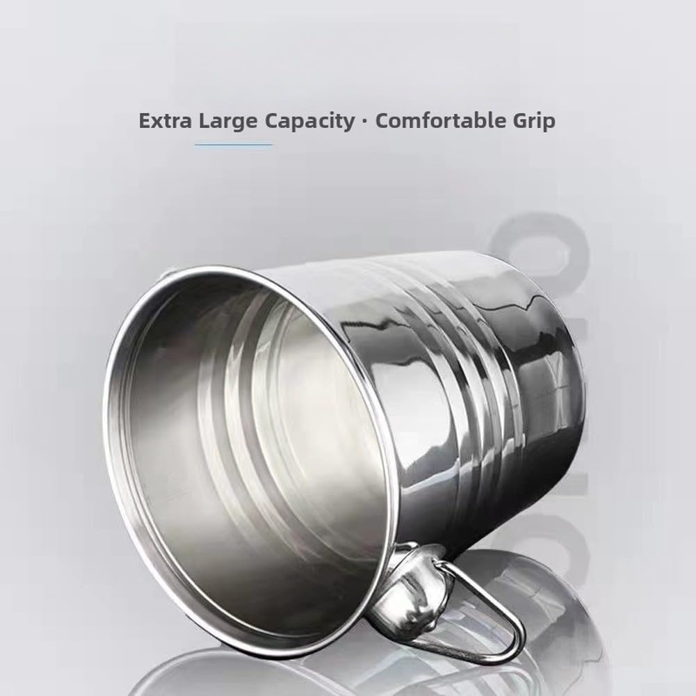 Cubo de hielo de acero inoxidable para cerveza y para servir champán con mango ergonómico para cabeza de tigre e interior fácil de limpiar (D)