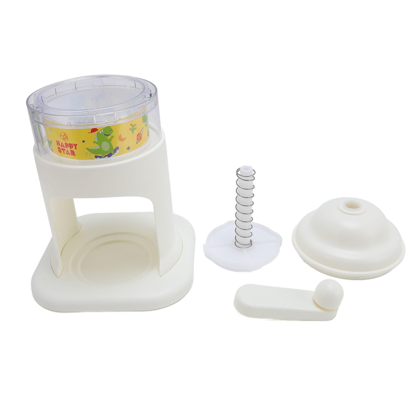 Shaved Ice Mini Snow Cone Machine, Cartoon Small Ice Shaver Machine Manual Portable Ice Crusher Hand Crank for Home
