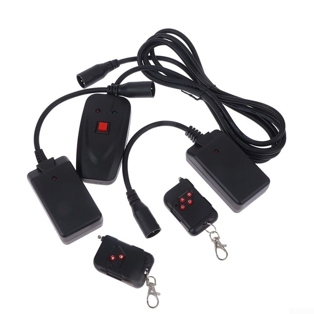 Kit de télécommande pour machine à fumée de scène 400 W/500 W/900 W/1500 W, noir, indicateur LED, construction robuste (contrôle à 4 boutons)