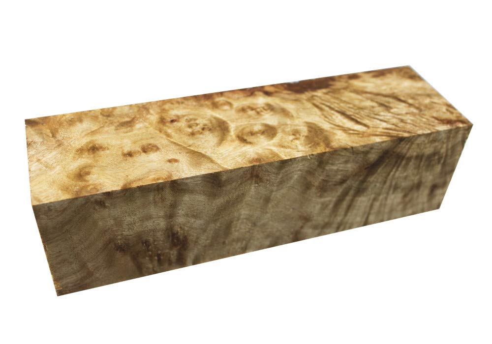 5"6" 7" 8" 9" 10" 11" 12" Size Selectable Pepper Mill Turning Blank Various Wood Candlesticks Block Woodworking Project (280mmx65mmx65mm, Golden Camphor Burl)