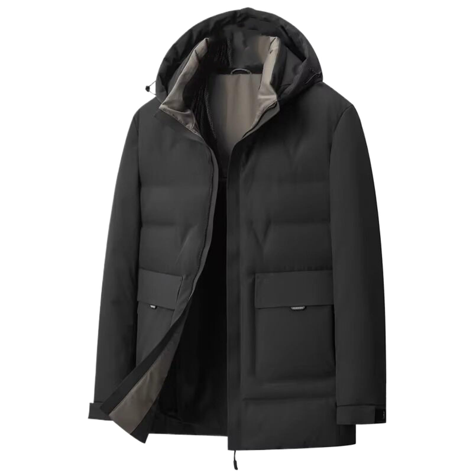 Winter Down Hooded Jackets Men Thick Warm Parkas Coat