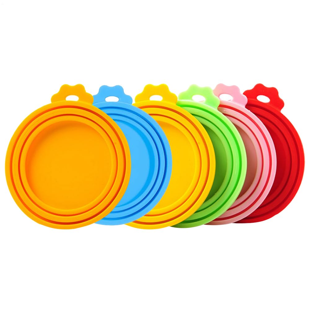 Tin Can Covers Lids - Tin Lids | Can Cover | Set Of 3 Silicone Puppy Keeper Cover | Reusable Leak-Proof Airtight Feed Caps | Dishwasher Safe Airtight Puupy Food Tins For Fresh Storage