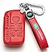 ONIJA Key case for Land Rover,Key Fob Cover Leather Key Holder Remote Key Protection Case Suit for Land Rover and Jaguar, for Range Rover Evoque Velar Discovery LR4 Land Rover