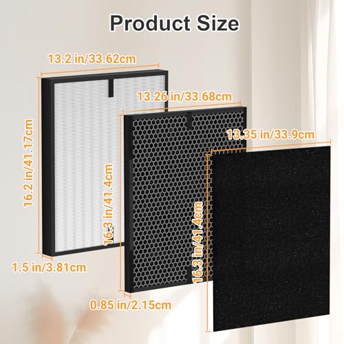 Image of 10-Pack 3000 Replacement Filters Compatible with AD3OOO, 3000m, 3000Pro Air Series Air-Purifiers 2 Pack Fliters, 2 Pack Activated Carbon,6 Pack Pre-Filters