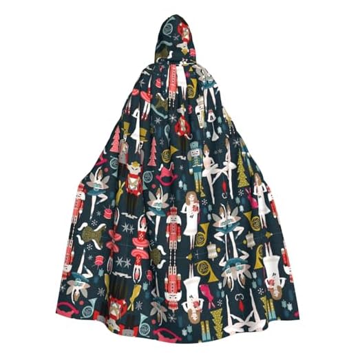 VCzsdff Women_S - Traje de ballet con diseño de cascanueces para Navidad, fiesta de carnaval, capa económica con capucha para adultos, capa con capucha de 57.8 pulgadas de longitud para Halloween