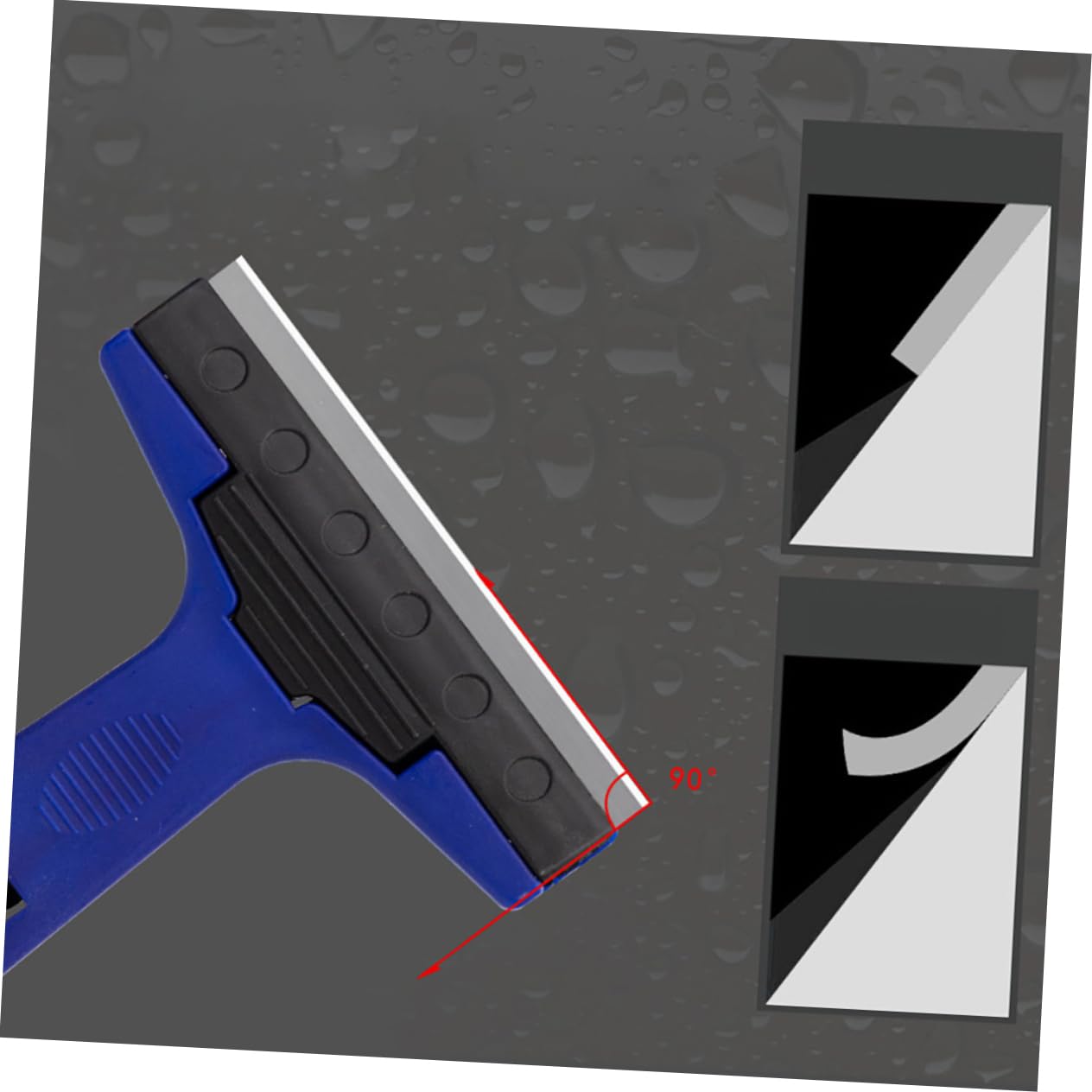 Cabilock 3 Piezas Rascador de Limpieza Portátil para Vidrio y Herramienta de Limpieza para Paredes Azul de Usar y Duradero