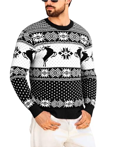 Marvmys Weihnachtspullover Herren Lustig Winter Pullover Warm...