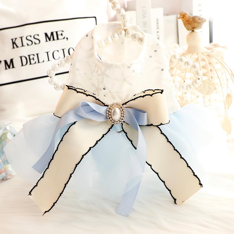 Vestido azul para perro pequeño talla X-Small miniatura 2