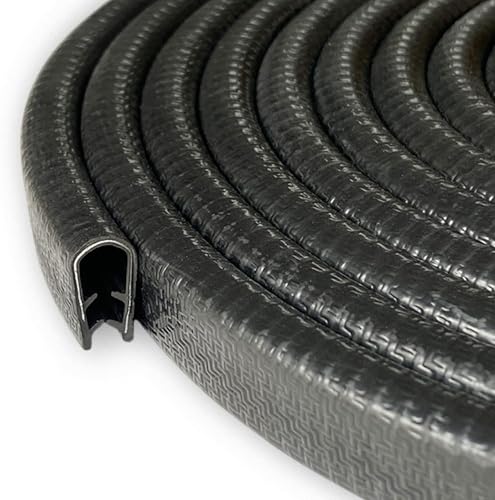 Perfil Goma Protector Bordes Rango de Sujeción 5-6 mm Protección de Bordes Protectores Puertas Coche para Automóviles Procesamiento de Chapa Construcción de Barcos Artesanías 5M (5, 6mm)