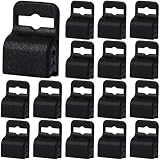 CREATCABIN 1 Scatola 24 Pezzi Morsetti per Badge Identificativi Pinza per Card Nera Spessore Standard Plastica Badge Tessere Magnetiche Clip Supporto Sicure Resistenti Foro 2.4 x 1.7 x 0.8cm