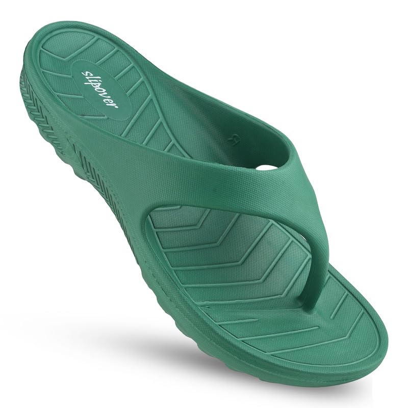 SLIPOVER Stylish Slipper, Lightweight Flip Flop For Women (Pine green -6) (B0CRF4Z66B) Amazon Price History, Amazon Price Tracker