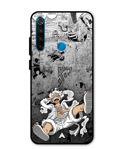 Image of Premium Anime 2 Case for Xiaomi Redmi Note 8 (Glossy Finish) Soft-Touch Metal TPU Back Cover, Shockproof, Designer, Aesthetic Mobile Phone Case