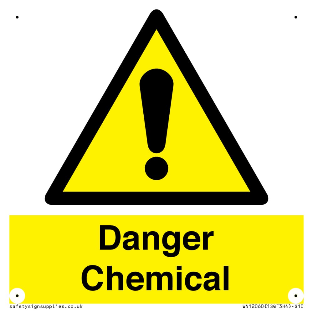 Danger Chemical Sign - 100x100mm - S10