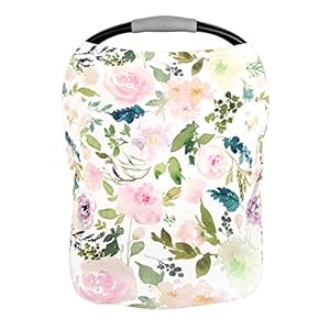 Premium Soft, Stretchy, and Spacious 4 in 1 Multi-Use Cover for Nursing, Baby Car Seat, Stroller, Scarf, and Shopping Cart – Best Gifts by Pobibaby (Allure)