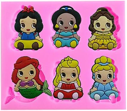 Bebe Princesses Disney Moule En Silicone Fondant Chocolat Craft Amazon Fr Cuisine Maison