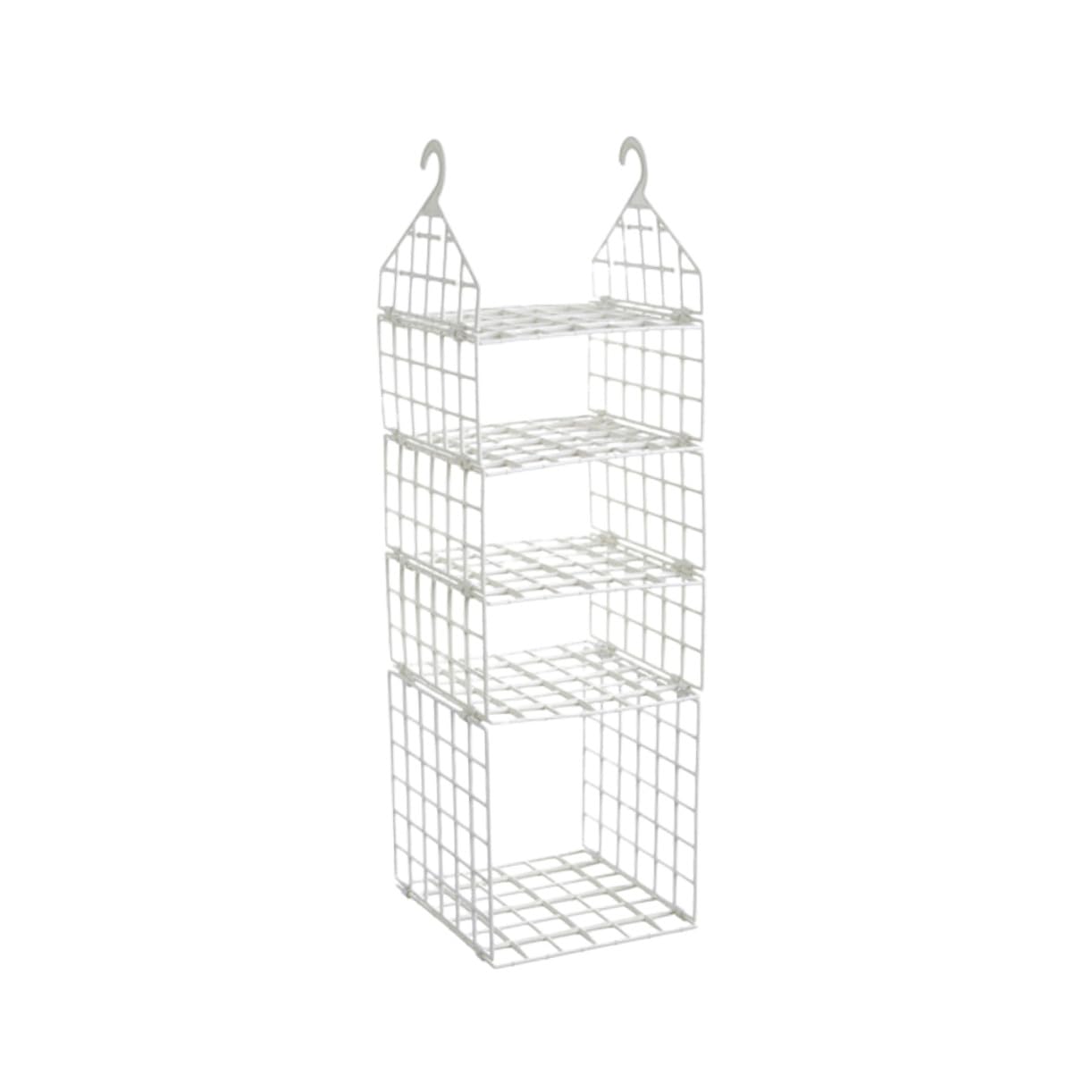 ULTECHNOVO Organizador y Ganchos de Plástico Blanco Diseño de Múltiples Capas Colgante Plegable de Armario para Toallas y Ropa Adecuado para Dormitorio y Armarios