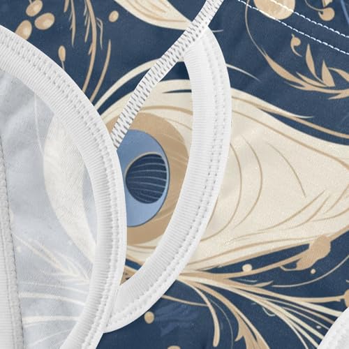 KLL Peacock Feather Pattern Toddler Boy Pure Cotton Nighttime Underwear Breathable Children Undies 5