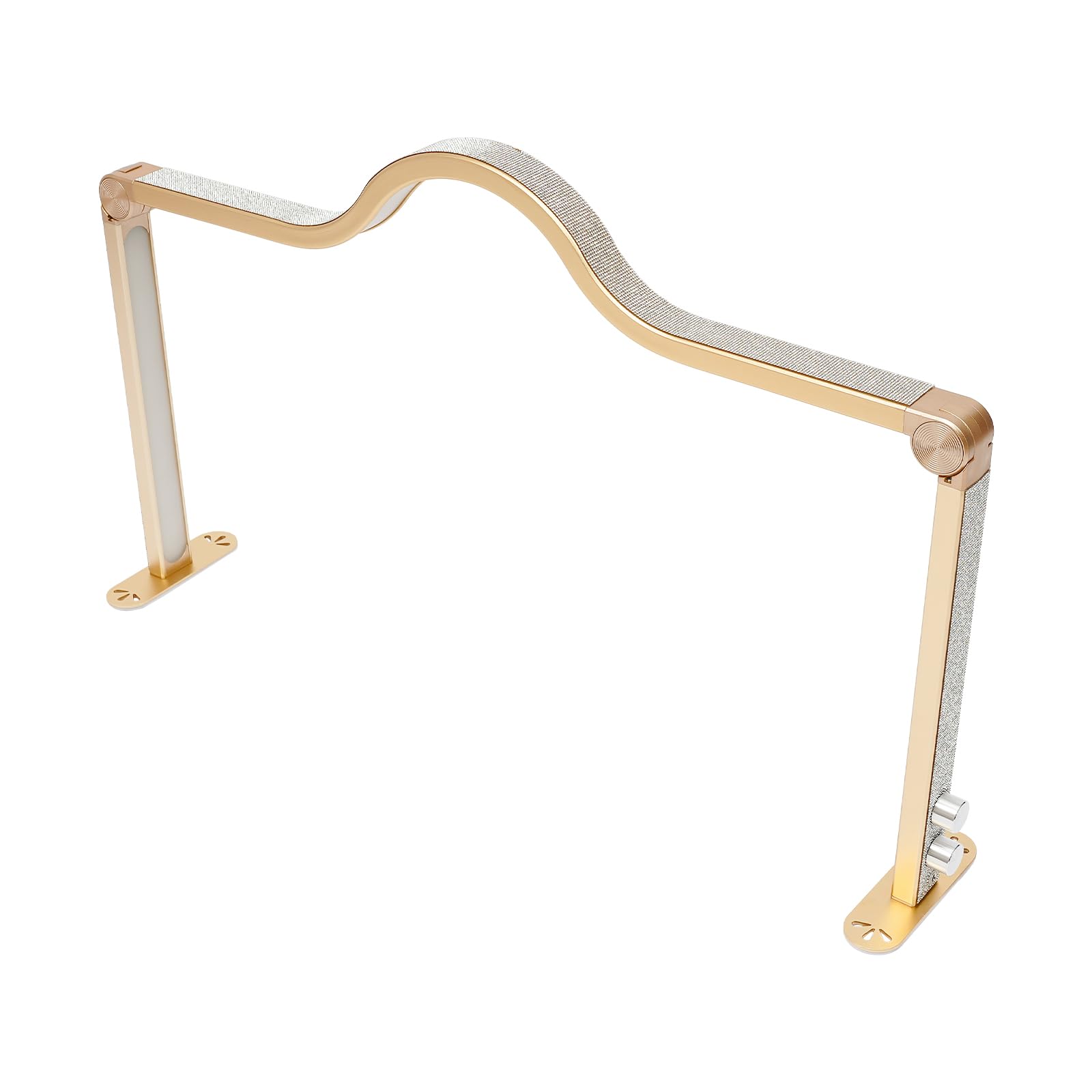 Foldable Nail Tech Light | Wimpernlampe LED Schreibtischlampe Maniküre Tisch Lampe 48W 3360LM Farbtemperatur 3000K-6000K Dimmbar Kosmetiklampe für Nagelstudio Beauty Salon Makeup Profi (Gold)