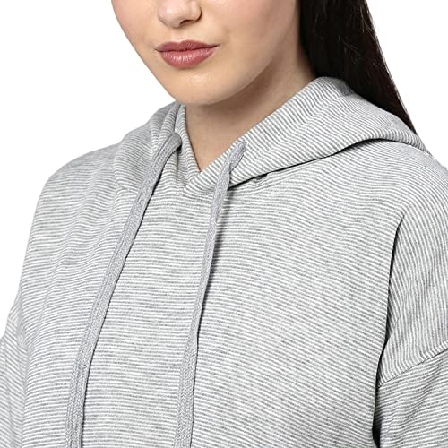 Image of Campus Sutra Women's Cotton High Neck Sweatshirt