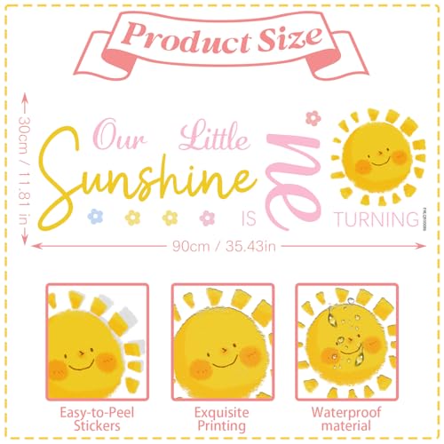 Adhesivo decorativo Our Little Sunshine cumpleaños niña miniatura 2