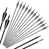 Geeignet für Zuggewicht 30-55 Pfund Recurvebogen und Compoundbogen und Langbogen. Große Jagd & Schießübungen Pfeile sowohl für Jugendliche und Erwachsene ..