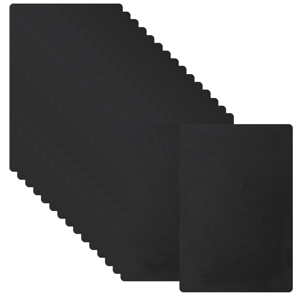 CRASPIRE 28Pcs Poker Size Cut Cards Plastic Casino Bridge Cutting Card Smooth Matte Black Quality Standard Playing Card Decks for Playing Game Tournaments Poker Texas Hold'em Blackjack Home Games