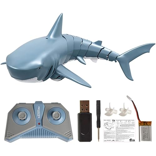 EsOfficce Remote Control Shark Toy, Rechargeable Electric Toy RC Shark Pool Toys for Kids