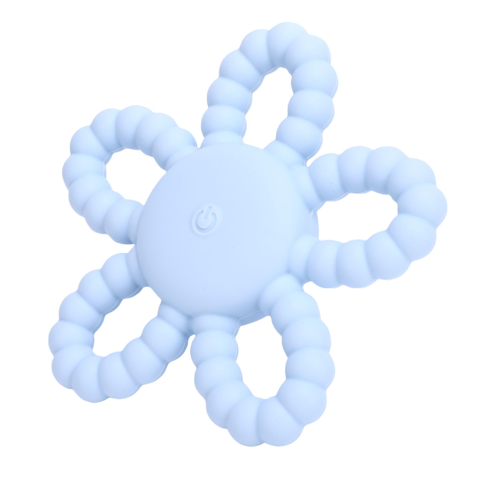 Generic Vibrating Sensory Chew Toy Textured Massage Silicone Teether Easy Grasp for Babies 6-12 Months Old, Easy to Clean (Sky Blue) — view 3