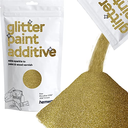 Hemway or Glitter peinture additif Microfin 1/256' 0.1mm pour l'émulsion Peintures à l'eau - Intérieur et Extérieur Mur, Plafond, bois, vernis, mat, brillant, satin, soie - 100 g / 3,5 oz