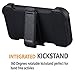 Annymall Case Compatible with iPhone 8 & iPhone 7, Heavy Duty [with Kickstand] [Built-in Screen Protector] Tough 4 in1 Rugged Shockproof Cover (Black)
